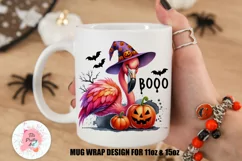 Spooky Season Flamingo Mug Wrap For 11 oz and 15 oz, 3d Mug, Funny Quotes Png