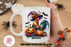Spooky Season Rooster Mug Wrap For 11 oz and 15 oz