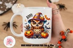 Spooky Season Owl Mug Wrap For 11 oz and 15 oz, 3d Mug, Funny Quotes Png