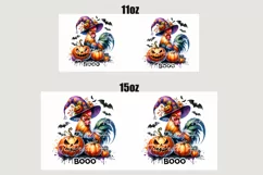 Spooky Season Rooster Mug Wrap For 11 oz and 15 oz