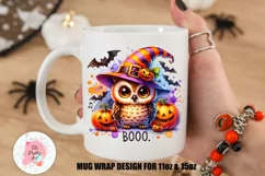 Spooky Season Owl Mug Wrap For 11 oz and 15 oz, 3d Mug, Funny Quotes Png