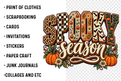 Spooky Season PNG, Halloween Shirt Design, Retro Pumpkin Png Product Image 3