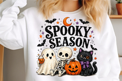Spooky Season PNG, Cute Ghost Skeleton Black Cat PNG Product Image 3