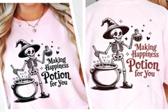 Spooky Season SVG, Vintage Halloween Skeleton SVG, Retro Product Image 7