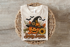 Spooky Season Pumpkin Rhinestone PNG Design Product Image 6