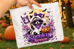 Spooky Season Raccoon PNG, Ghost Raccoon Halloween Design Product Image 3