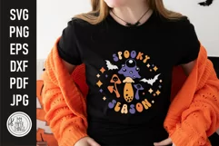Spooky Season SVG cut files you can use for funny Retro Halloween shirts, mugs, tumblers, phone cases, stickers, decals and more.