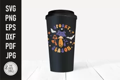Spooky Season SVG cut files you can use for funny Retro Halloween shirts, mugs, tumblers, phone cases, stickers, decals and more.