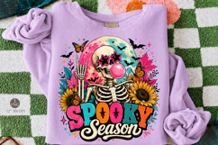 Spooky Season Skeleton PNG,Colorful Retro Halloween Design Product Image 2