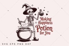 Spooky Season SVG, Vintage Halloween Skeleton SVG, Retro Product Image 1