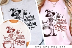 Spooky Season SVG, Vintage Halloween Skeleton SVG, Retro Product Image 2