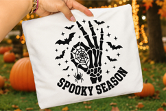 Spooky season SVG, Skeleton Hand SVG, Halloween Season SVG Product Image 2