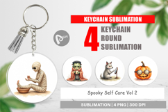 Keychain Watercolor Spooky Self Care Product Image 1