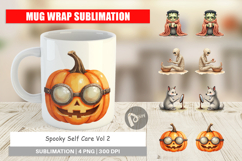Mug Wrap Watercolor Spooky Self Care Product Image 1