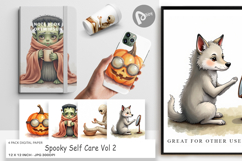 Digital Paper Watercolor Spooky Self Care Product Image 1