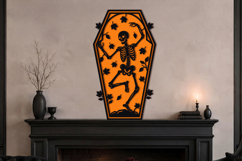 Spooky Skeleton Coffin Halloween SVG Product Image 2
