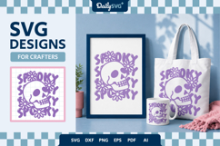 Spooky Halloween Skull SVG Product Image 1
