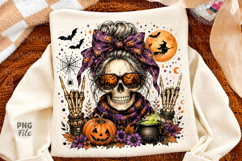 Spooky Skull Girl PNG, Halloween Skeleton Woman PNG Product Image 1