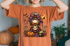 Spooky Skull Girl PNG, Halloween Skeleton Woman PNG Product Image 2