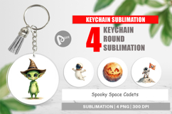 Keychain Watercolor Spooky Space Cadets Product Image 1