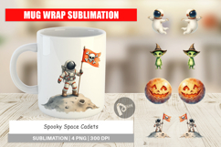 Mug Wrap Watercolor Spooky Space Cadets Product Image 1