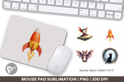 Mouse Pad Watercolor Spooky Space Cadets Product Image 1