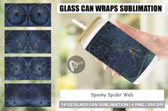Glass Can Wraps Spooky Spider Web Product Image 1