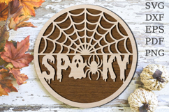 Spooky Spider Web Halloween Laser Cut SVG Product Image 1