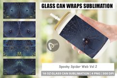 Glass Can Wraps Spooky Spider Web Product Image 1