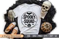 Spooky Squad SVG File | Halloween Round Sign SVG Product Image 4