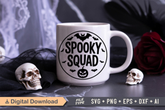 Spooky Squad SVG File | Halloween Round Sign SVG Product Image 5