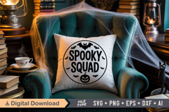 Spooky Squad SVG File | Halloween Round Sign SVG Product Image 6