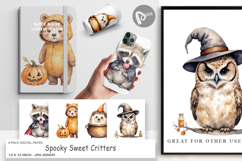 Digital Paper Spooky Sweet Critters Product Image 1