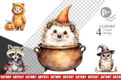 Spooky Sweet Critters Clipart Product Image 1