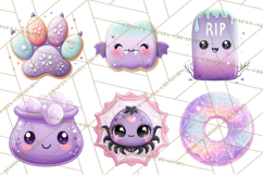 Haunted Bake Shop Delights Clipart PNG Cute Kawaii Pastels Product Image 3