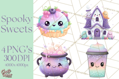 Haunted Bake Shop Delights Clipart PNG Cute Kawaii Pastels Product Image 1