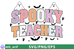 Spooky Teacher SVG, Halloween Teacher Shirt Design Product Image 1