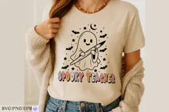 Spooky Teacher Halloween SVG PNG T-shirt Design Product Image 3