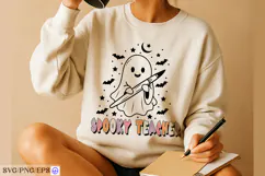Spooky Teacher Halloween SVG PNG T-shirt Design Product Image 4