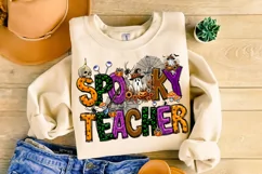Spooky Teacher PNG, Spooky Season PNG, Halloween PNG, Ghost Product Image 1