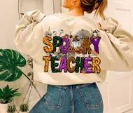 Spooky Teacher PNG, Spooky Season PNG, Halloween PNG, Ghost Product Image 2