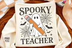 Spooky Teacher Halloween PNG, Spooky Teacher pencil PNG Product Image 1