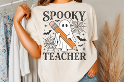 Spooky Teacher Halloween PNG, Spooky Teacher pencil PNG Product Image 3