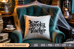 Spooky Teacher SVG File | Spooky Halloween SVG Product Image 3
