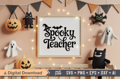 Spooky Teacher SVG File | Spooky Halloween SVG Product Image 5