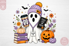 Spooky Teacher PNG, Teach Love Inspire Halloween Sublimation Product Image 1