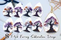 Spooky Tree Halloween Earring teardrop sublimation design Product Image 1