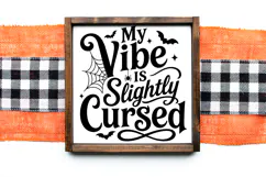 Black and white Halloween phrase cut file