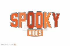 Retro Halloween Fall, Spooky Vibes SVG PNG T-shirt Design Product Image 1