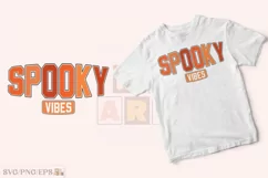 Retro Halloween Fall, Spooky Vibes SVG PNG T-shirt Design Product Image 2